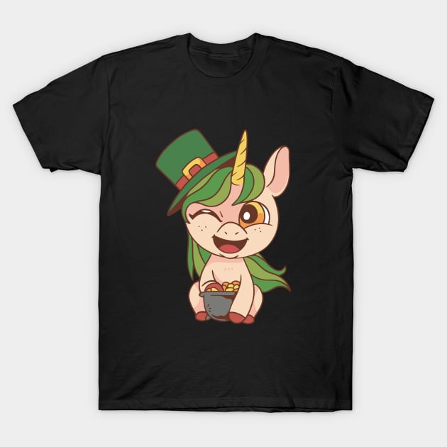 Lepricorn Unicorn St Patricks Day T-Shirt by BIGUP